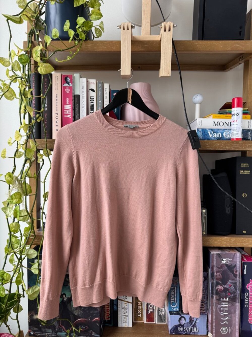 COS Dusty Rose 100% Wool Crewneck Sweater XS
